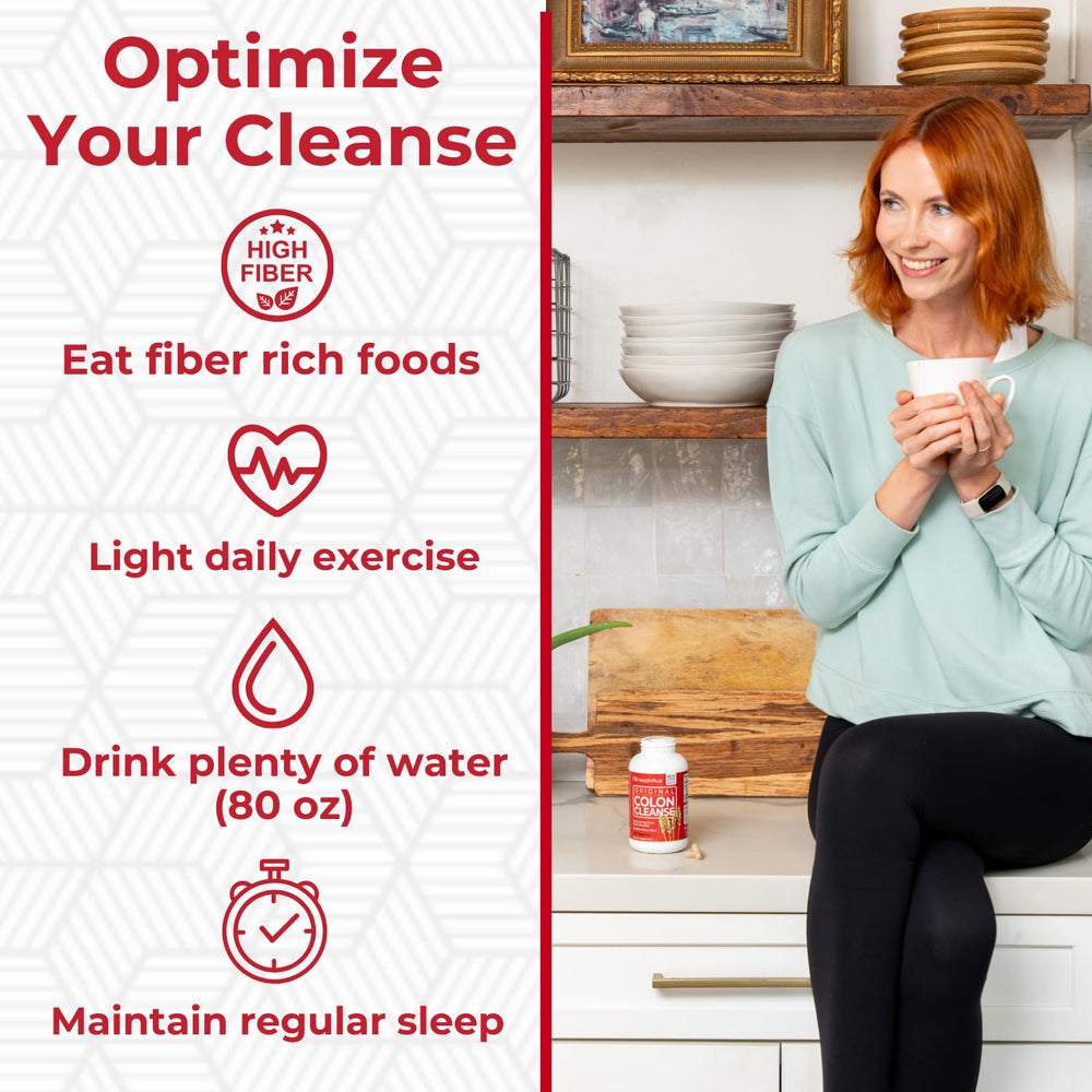 Health Plus Colon Cleanse ingredients label confirms gluten, soy, dairy free options.