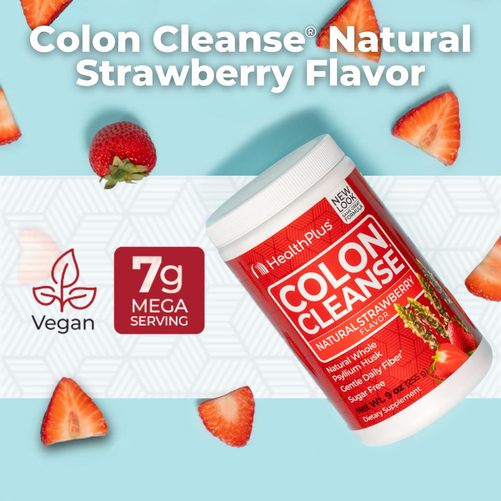 Health Plus Colon Cleanse measuring-scoop demonstrates precise portions for routine fiber.