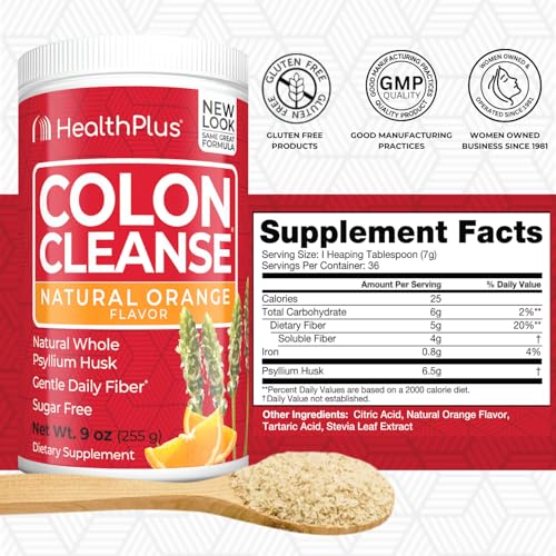Health Plus Colon Cleanse pour into glass demonstrates easy morning mixing.