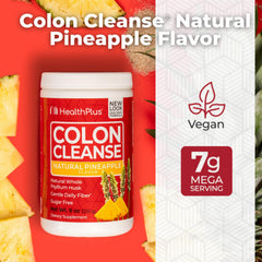 Health Plus Colon Cleanse powder-dissolve captures quick mix for a smooth pineapple flavored drink.