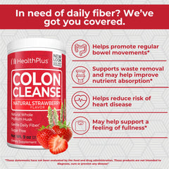 Health Plus Colon Cleanse psyllium-husk-ingredient emphasizes natural fiber source.