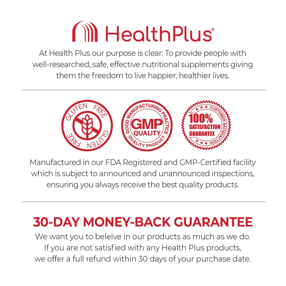 Health Plus Herbal Detox+ daily-use instructions on back panel.