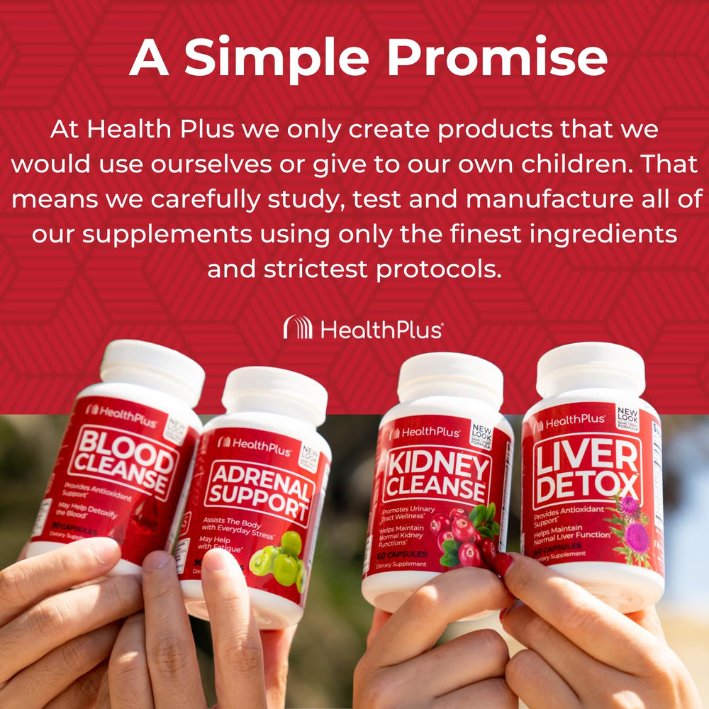 Health Plus Liver Detox packaging and label with 60 capsules included