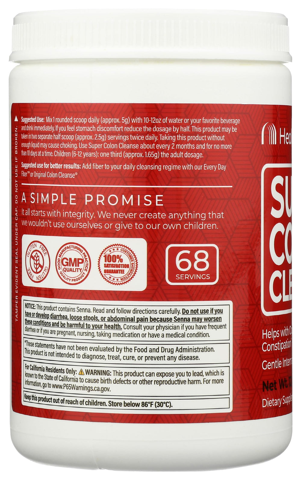 Health Plus Psyllium husk powder helps smooth waste through the gut.