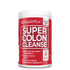 Health Plus Super Colon Cleanse tub on kitchen counter for easy detox