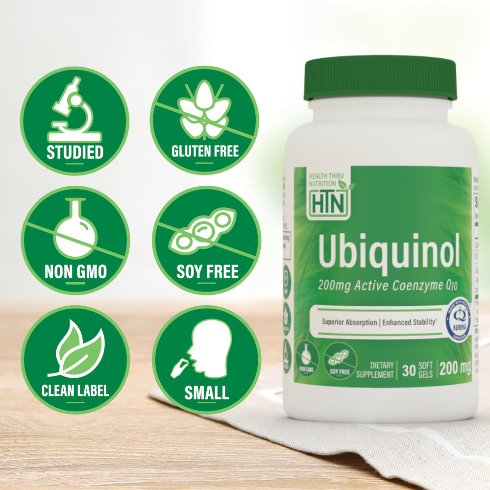 Smooth-coated ubiquinol softgels designed for easy swallowing