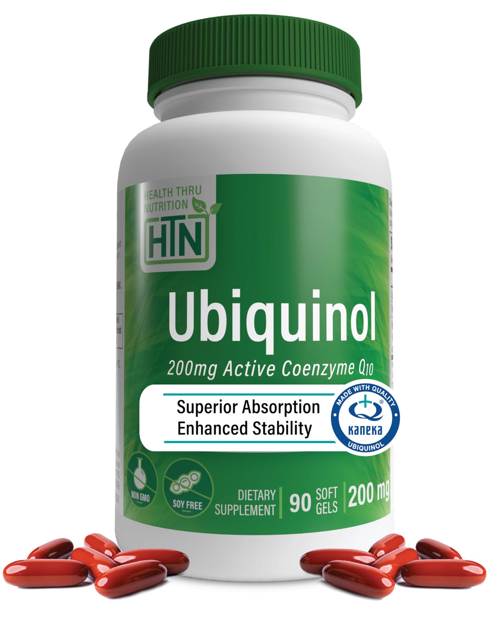 Health Thru Nutrition Ubiquinol 200mg bottle for energy support