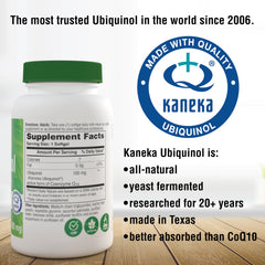 Health Thru Nutrition ubiquinol softgel capsules closeup showing smooth texture.
