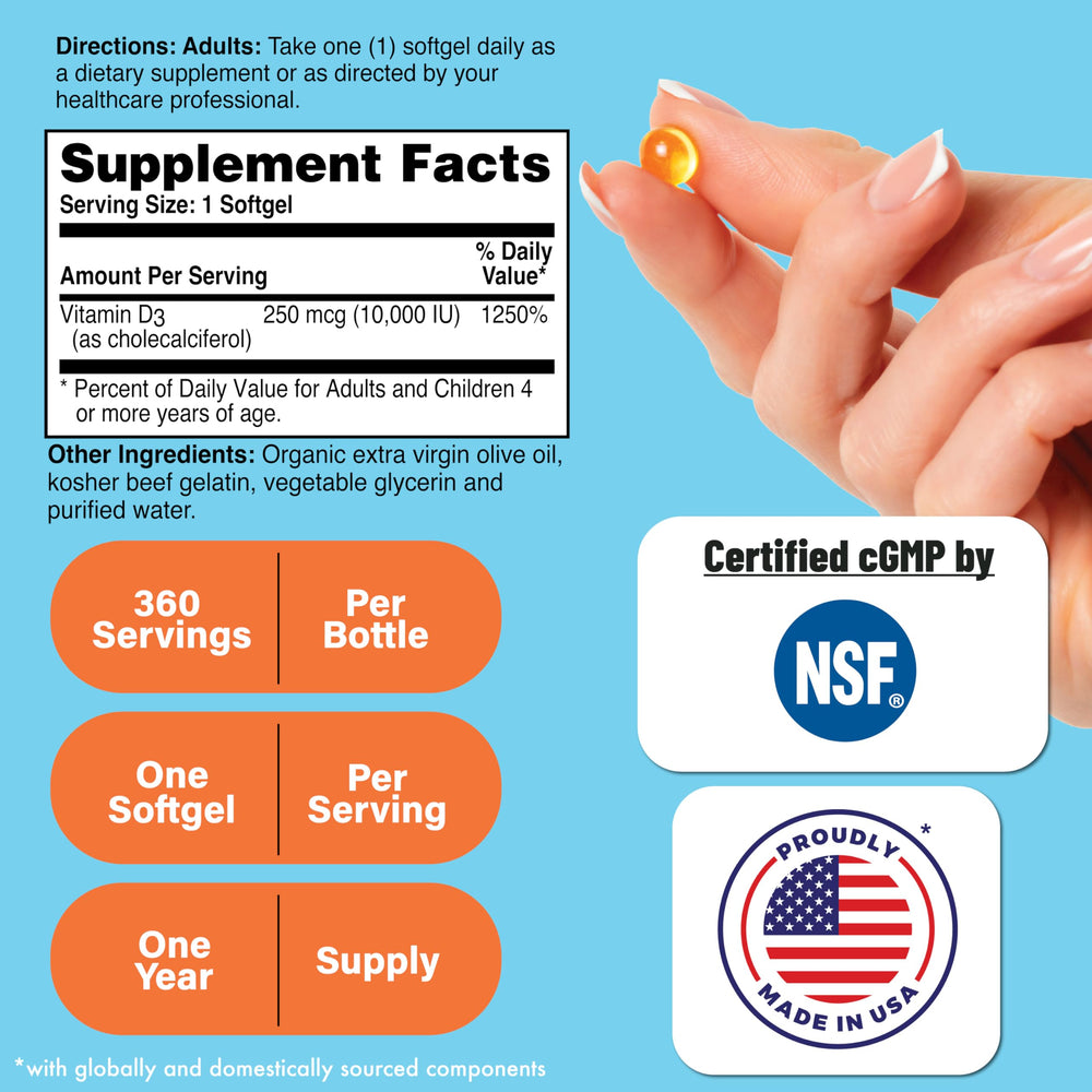 Health Thru Nutrition Vitamin D3 softgels closeup for daily use