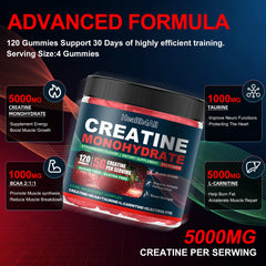Health4All Creatine Gummies on-the-go serving ideal for workouts
