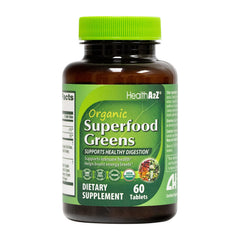 HealthA2Z Organic Superfood Greens bottle for daily greens and natural energy.
