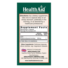 HealthAid GOSPrebio capsules close-up highlights convenient once-daily use.