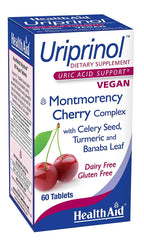 HealthAid Uriprinol bottle front view for easy daily uric acid support