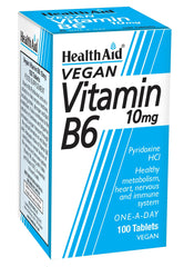 HealthAid Vitamin B6 10mg bottle front view for daily wellness