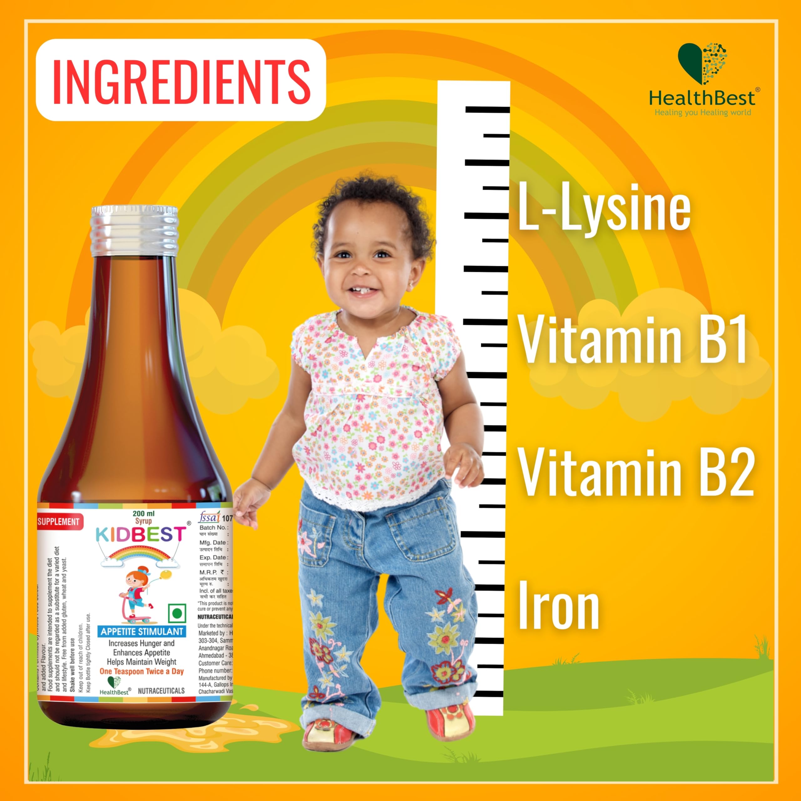 HealthBest Kidbest syrup tasting during a calm mealtime.