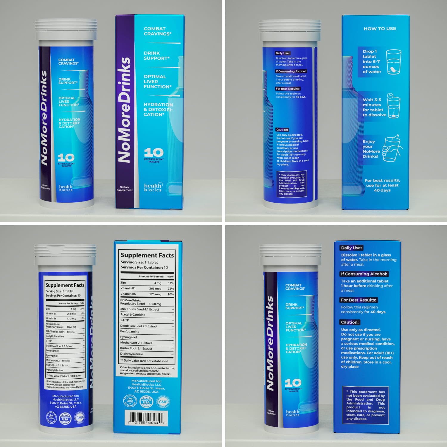 Healthbiotics NoMoreDrinks energy pills on hand for daily energy support
