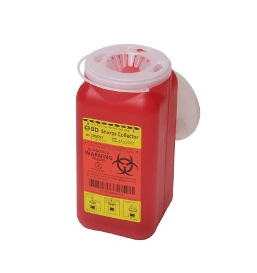 Healthcare BD Sharps Collector 1.4 qt container for safe disposal of insulin syringes