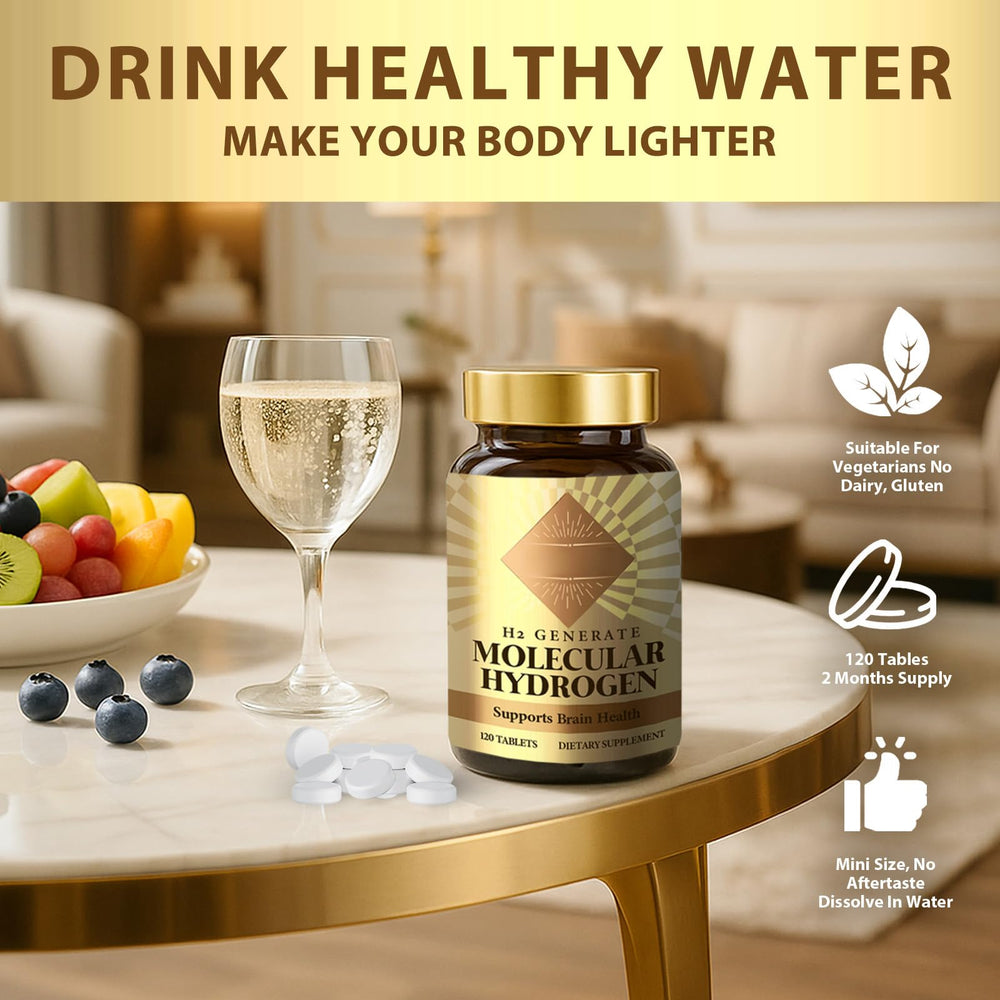 HealthCenter hydrogen water tablets in a gym bottle for post workout hydration.