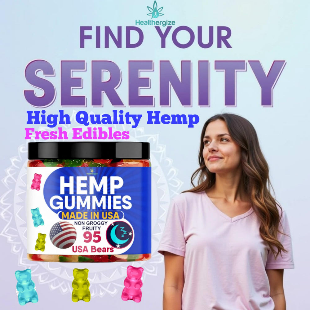 Healthergize hemp gummies paired with ashwagandha for balanced evenings.