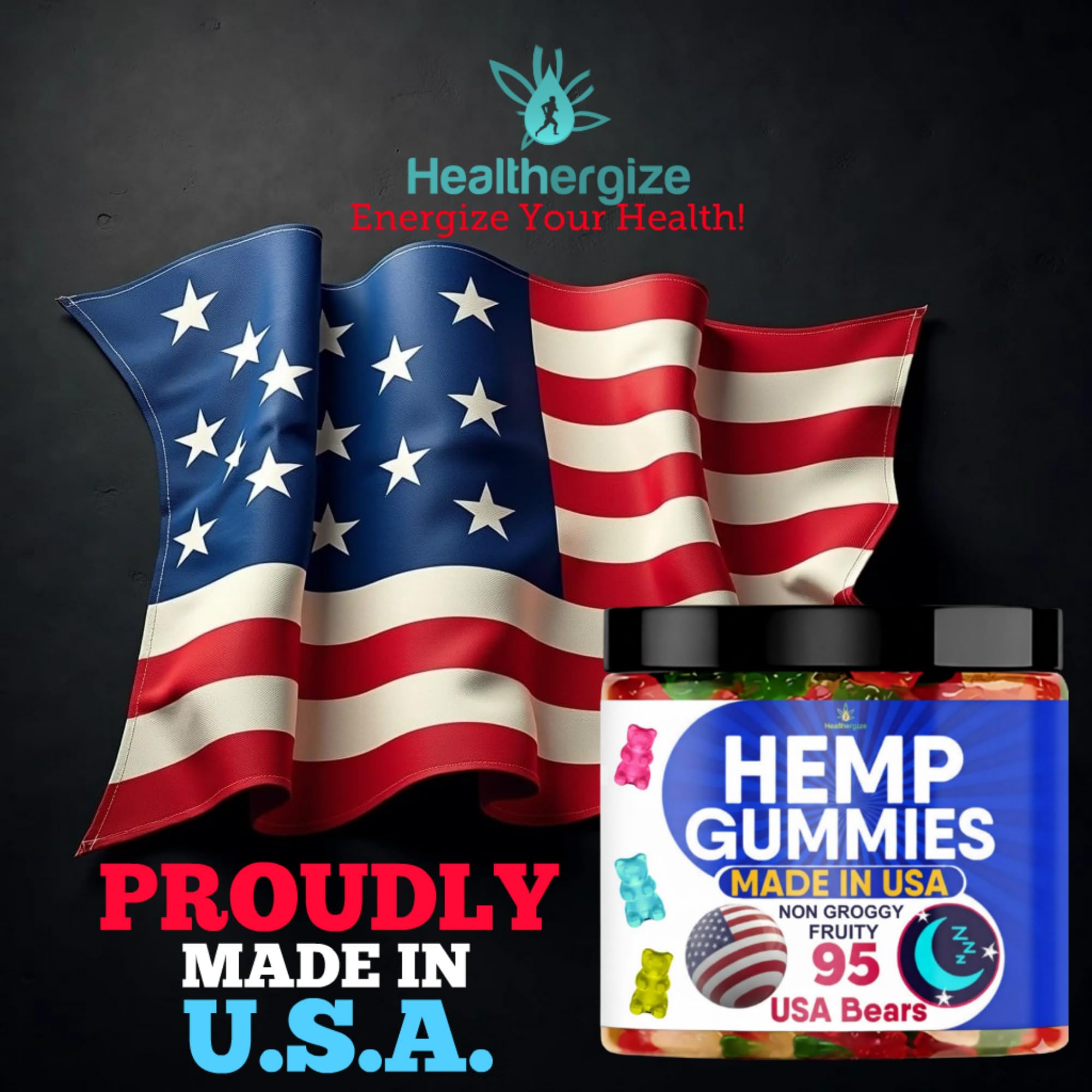 Healthergize hemp gummies with elderberry and fiber for daily wellness benefits.