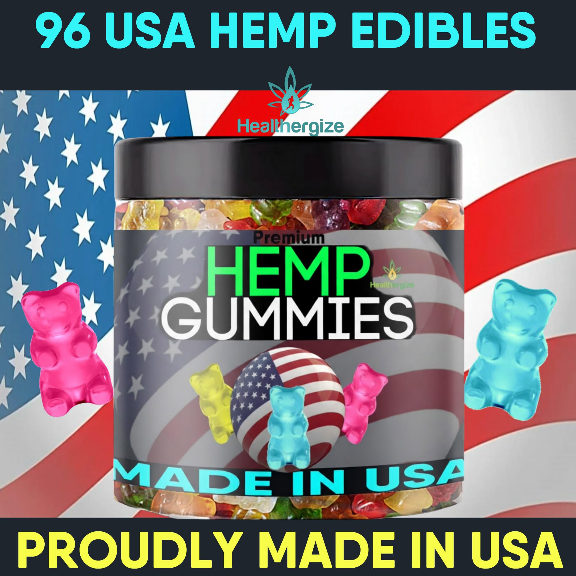 Healthergize Hemp Gummies with elderberry suggest immune-support flavor twist