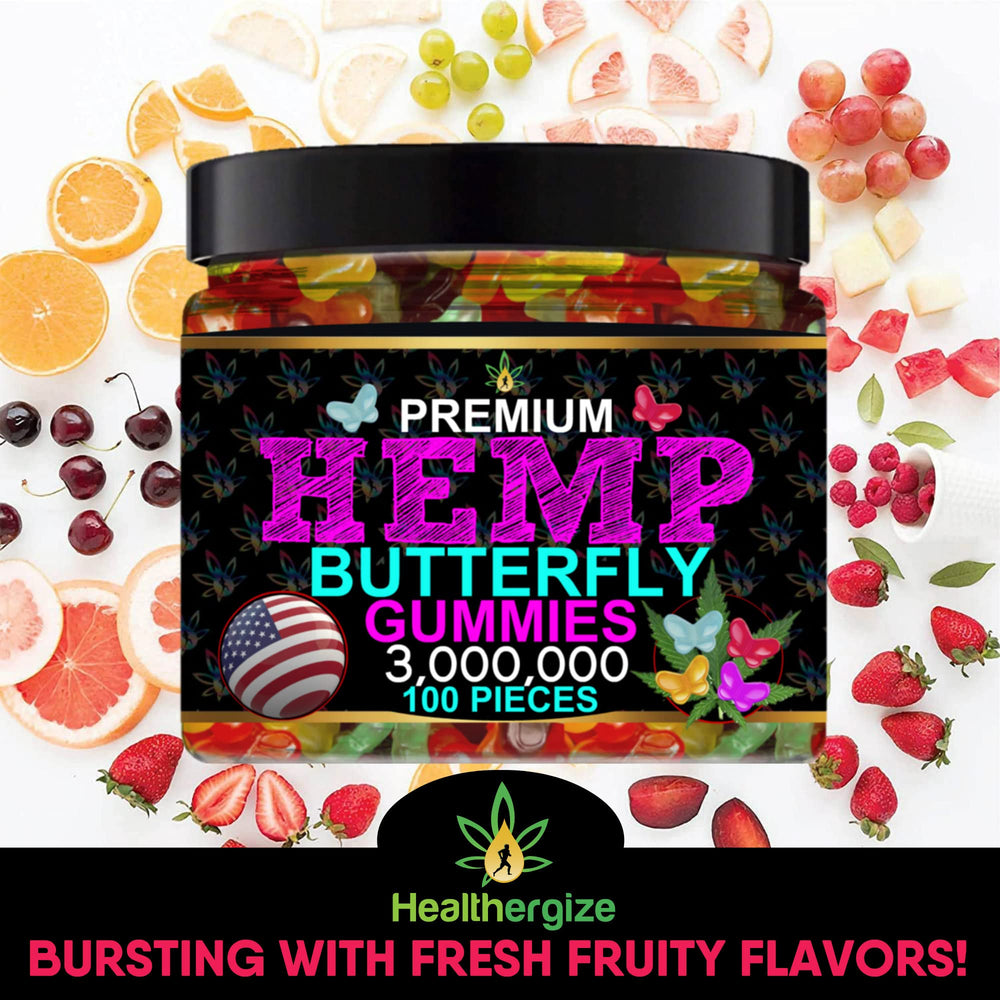 Healthergize gummies vividly shaped for a tasty experience.