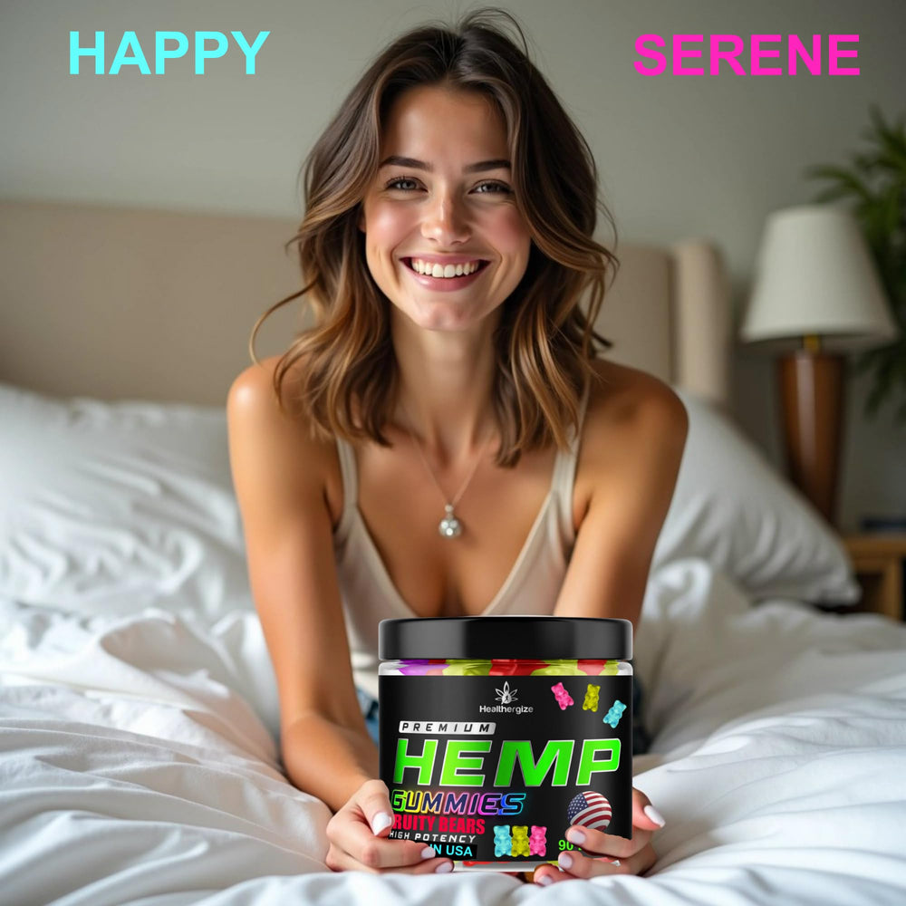 Healthergize night-time relaxation with gummies for winding down.