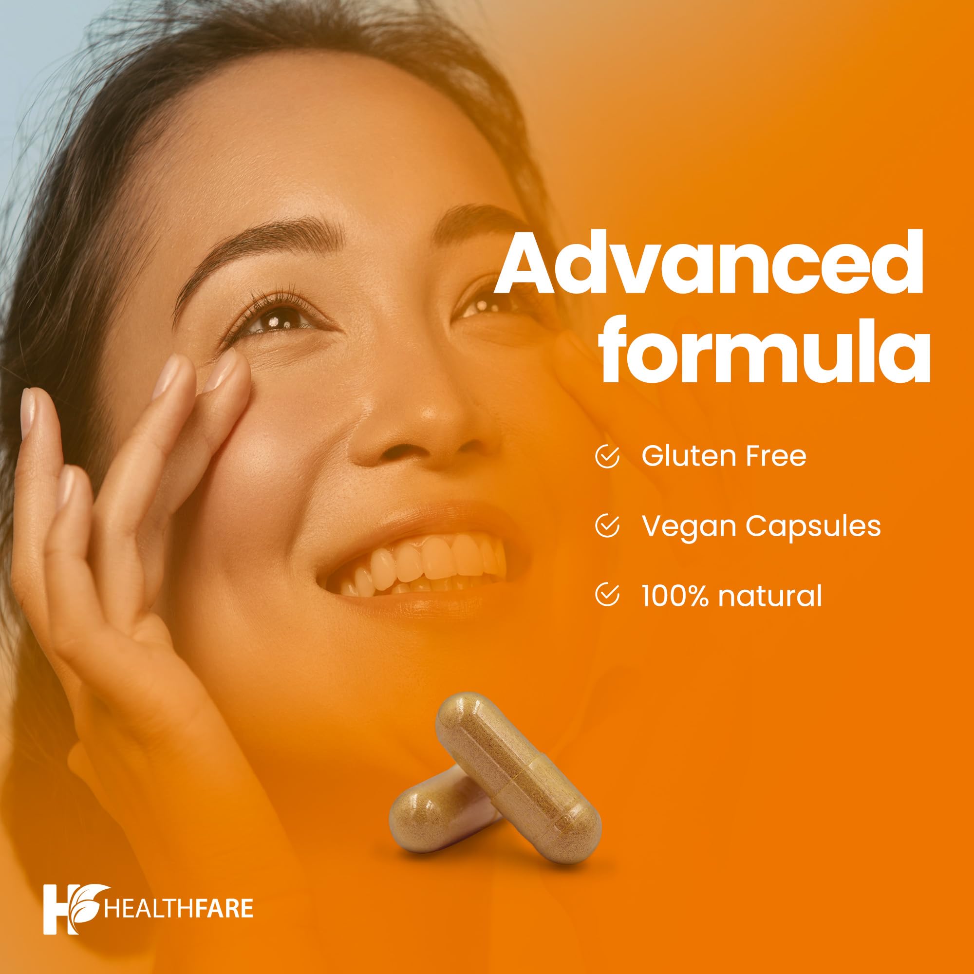 HealthFare capsules in a morning routine setup, easy daily intake.