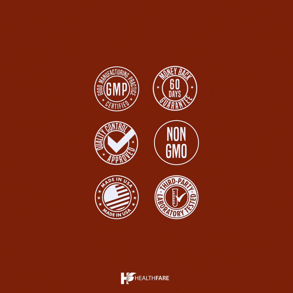 Healthfare Graviola bottle with capsules for easy daily routine.