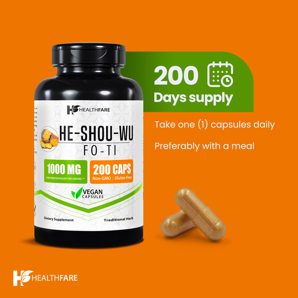 HealthFare made-in-USA seal on bottle, GMP-certified quality.