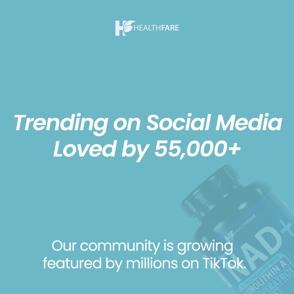 Healthfare vegan clean label badge on bottle packaging.