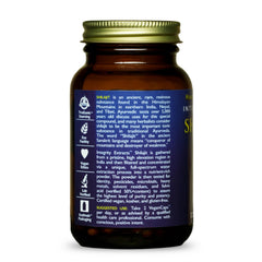 HealthForce Shilajit capsules close-up emphasizing ionic minerals for vitality