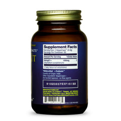 HealthForce Shilajit label close-up highlights vegan and gluten-free features