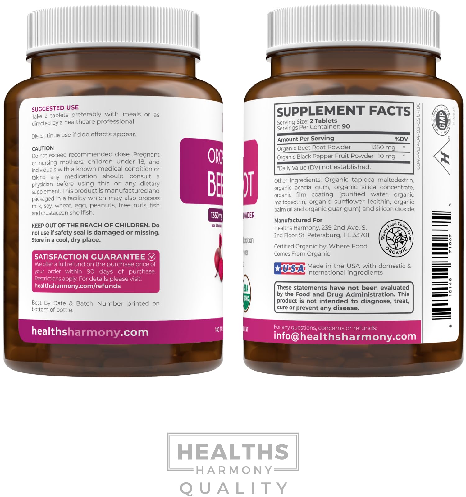 Healths Harmony beet root tablets linked to athletic performance potential.