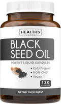 Healths Harmony Black Seed Oil Softgels – 120x500mg, Cold-Pressed, Vegan & Non-GMO, USA Made