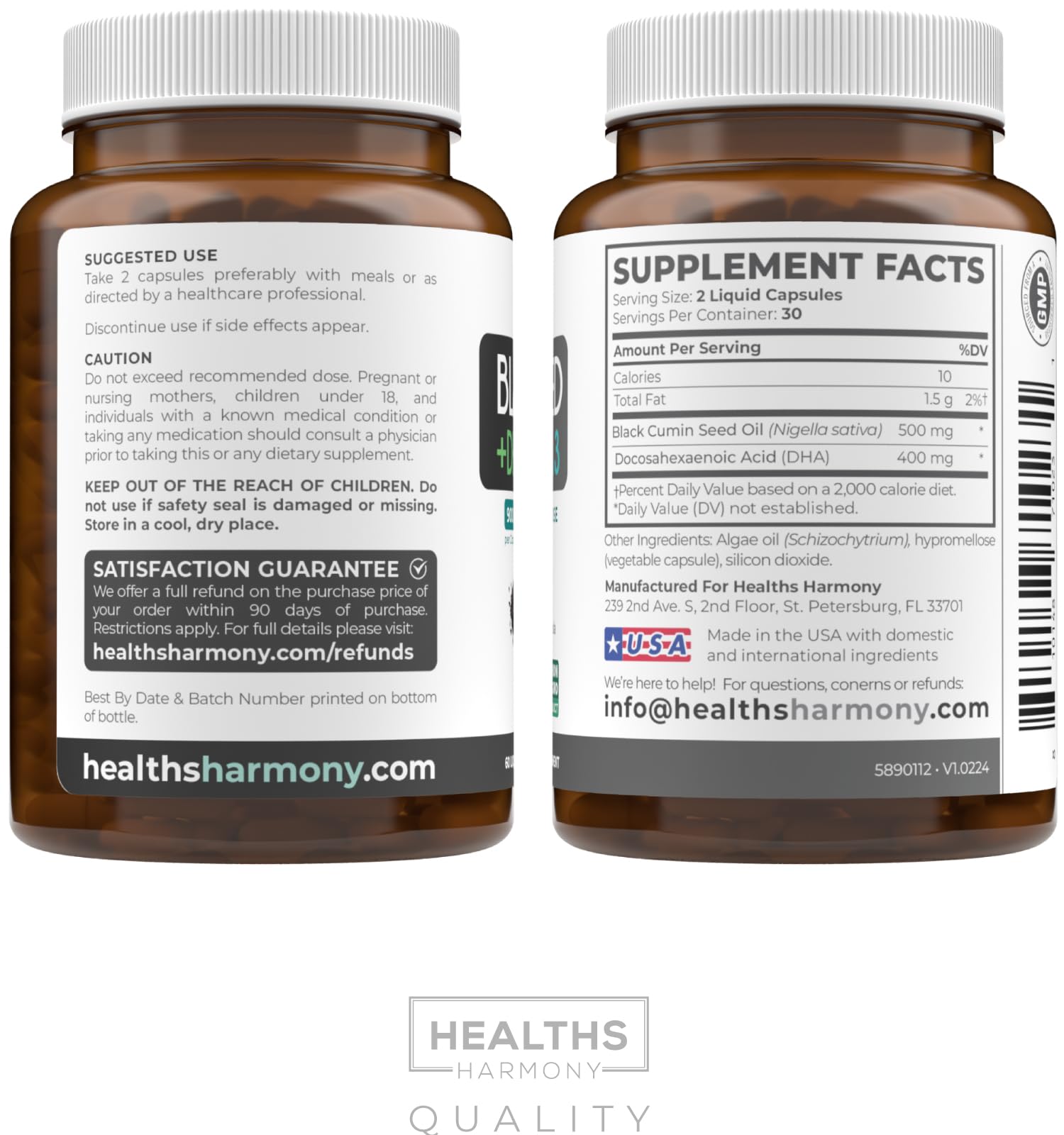 Healths Harmony bottle on kitchen counter
