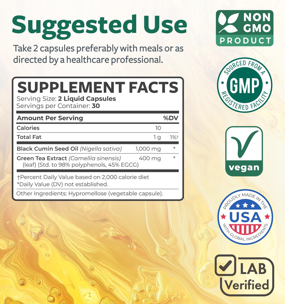 Healths Harmony EGCG-green tea extract label highlights antioxidant-rich blend for daily refresh.