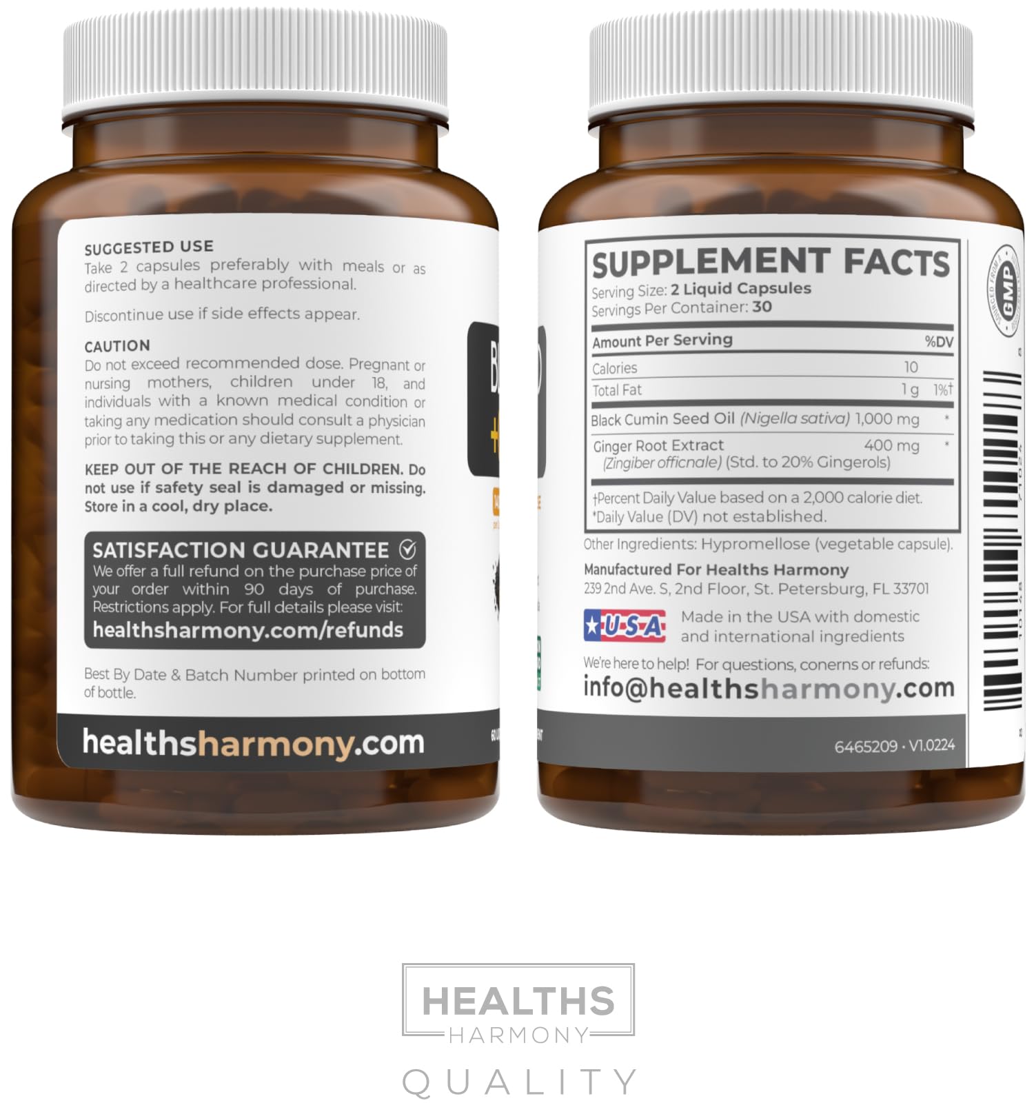 Healths Harmony ginger root and gingerol focus image highlights aroma and potency.