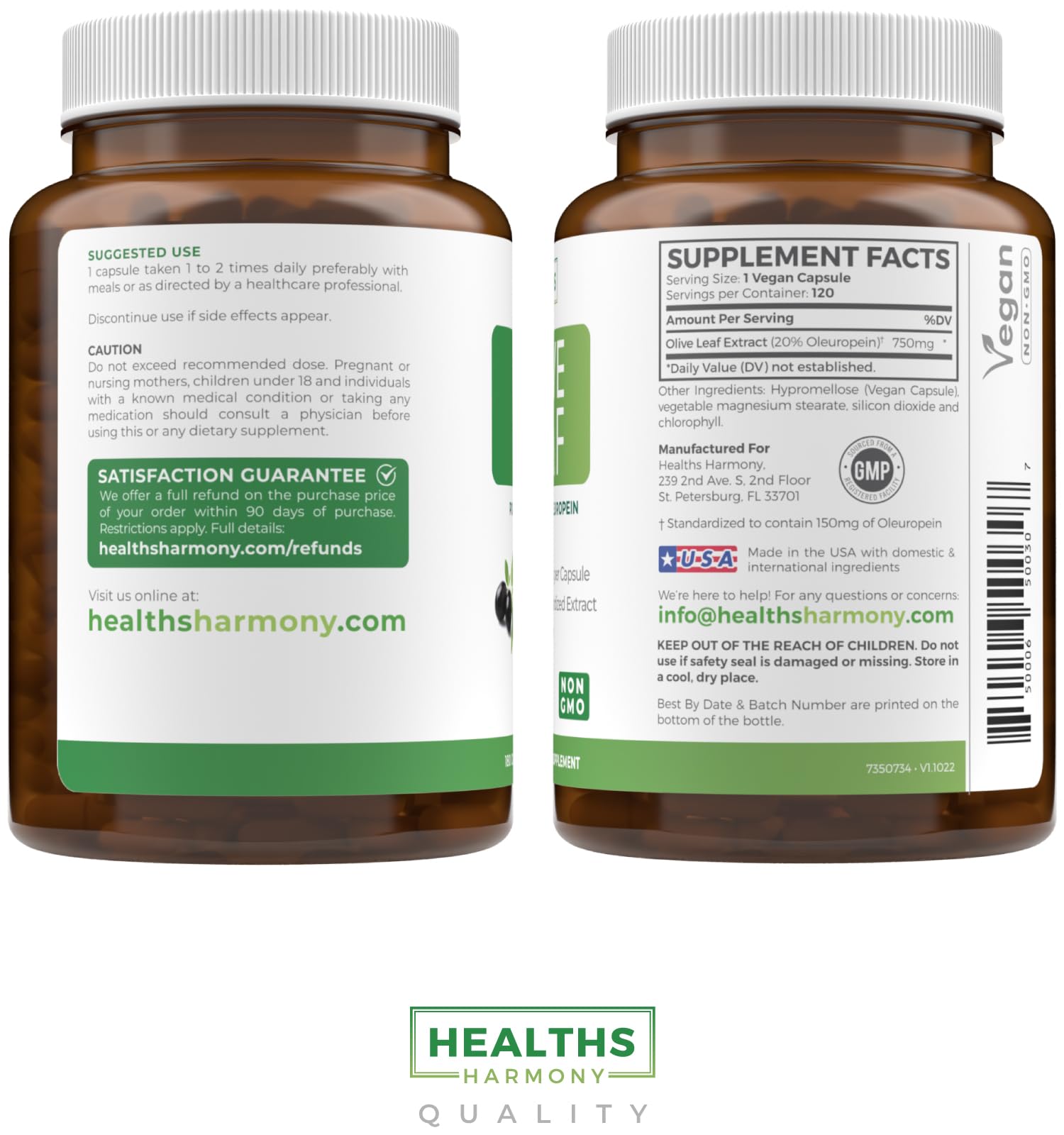 Healths Harmony immune support focus with olive leaf goodness.