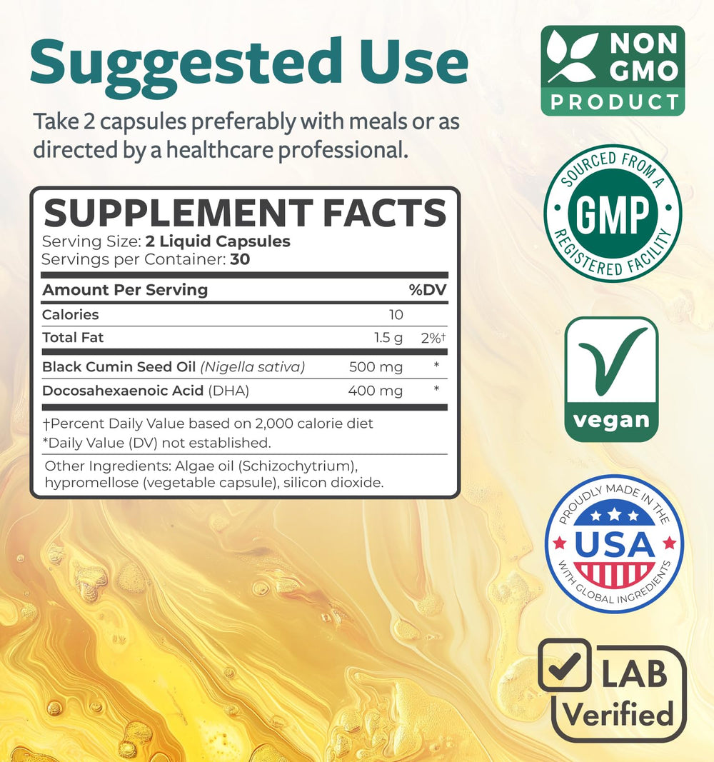 Healths Harmony omega-3 DHA capsule close-up