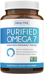 Healths Harmony Omega 7 bottle front, suggesting potency for daily wellness.