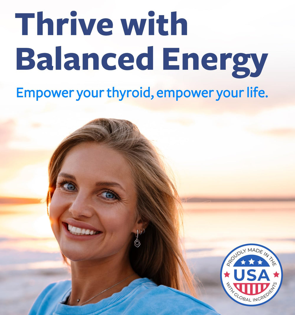 Healths Harmony Thyroid Support label detail showcasing non-GMO vegan formula.