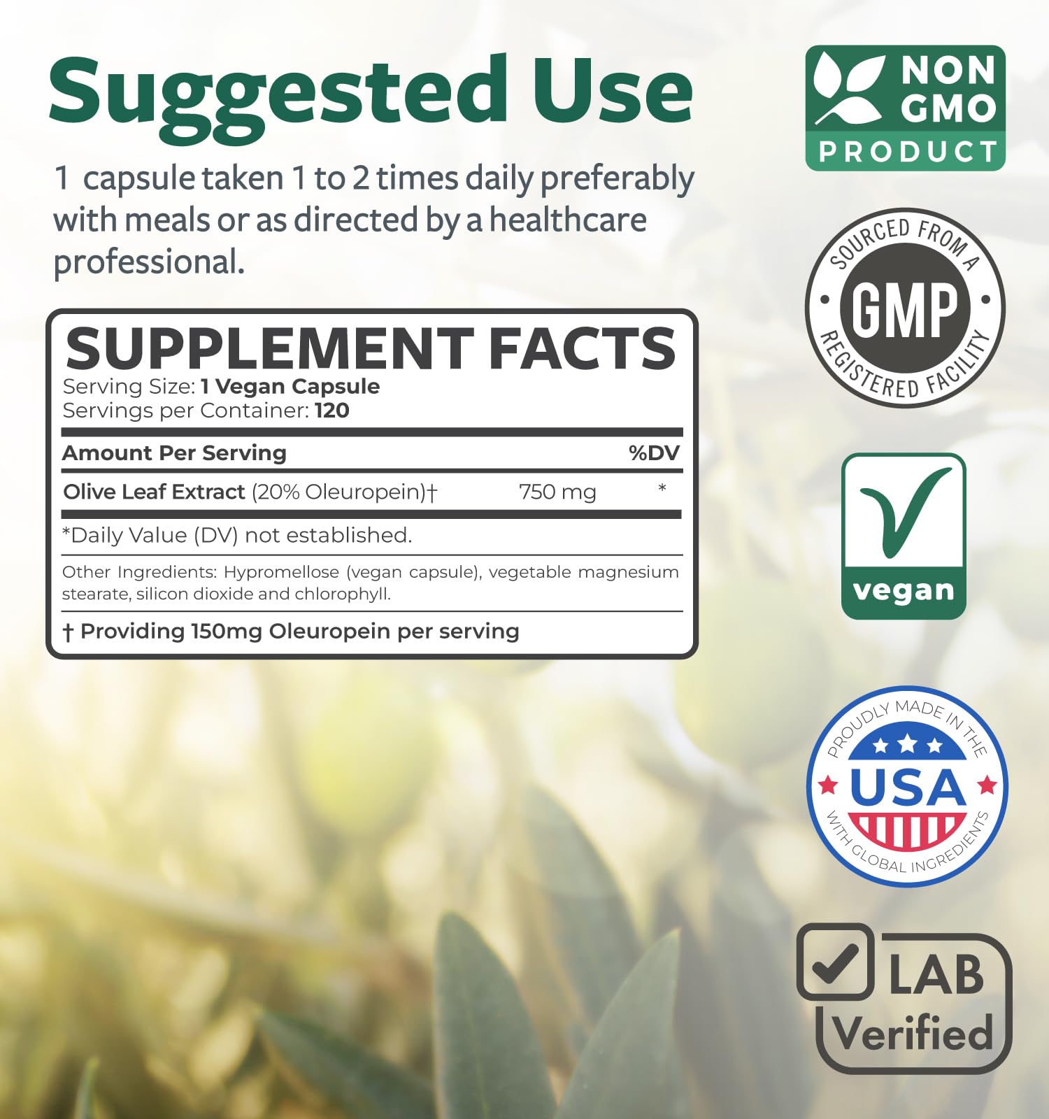 Healths Harmony vegan non-GMO capsules suitable for plant-based diets.