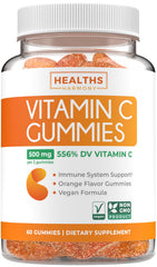 Healths Harmony vegan vitamin C gummies bottle offers daily immune support potential