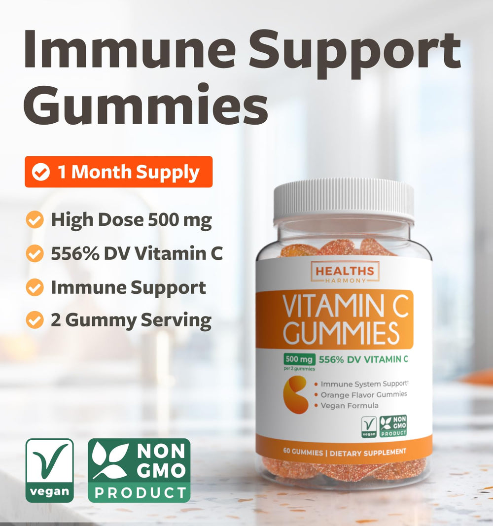 Healths Harmony gummies pour into hand for easy daily consumption