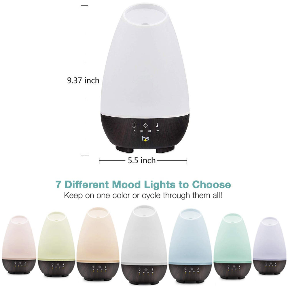 HealthSmart diffuser smart touch panel for easy mist and light control.