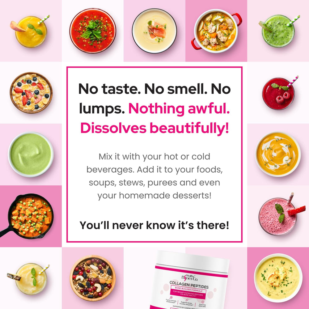 Grass-fed, pasture-raised collagen on packaging highlights quality.