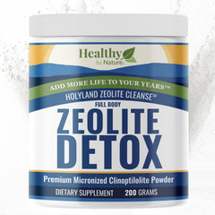 Healthy by Nature HolyLand Zeolite Cleanse bottle for gentle daily detox support.