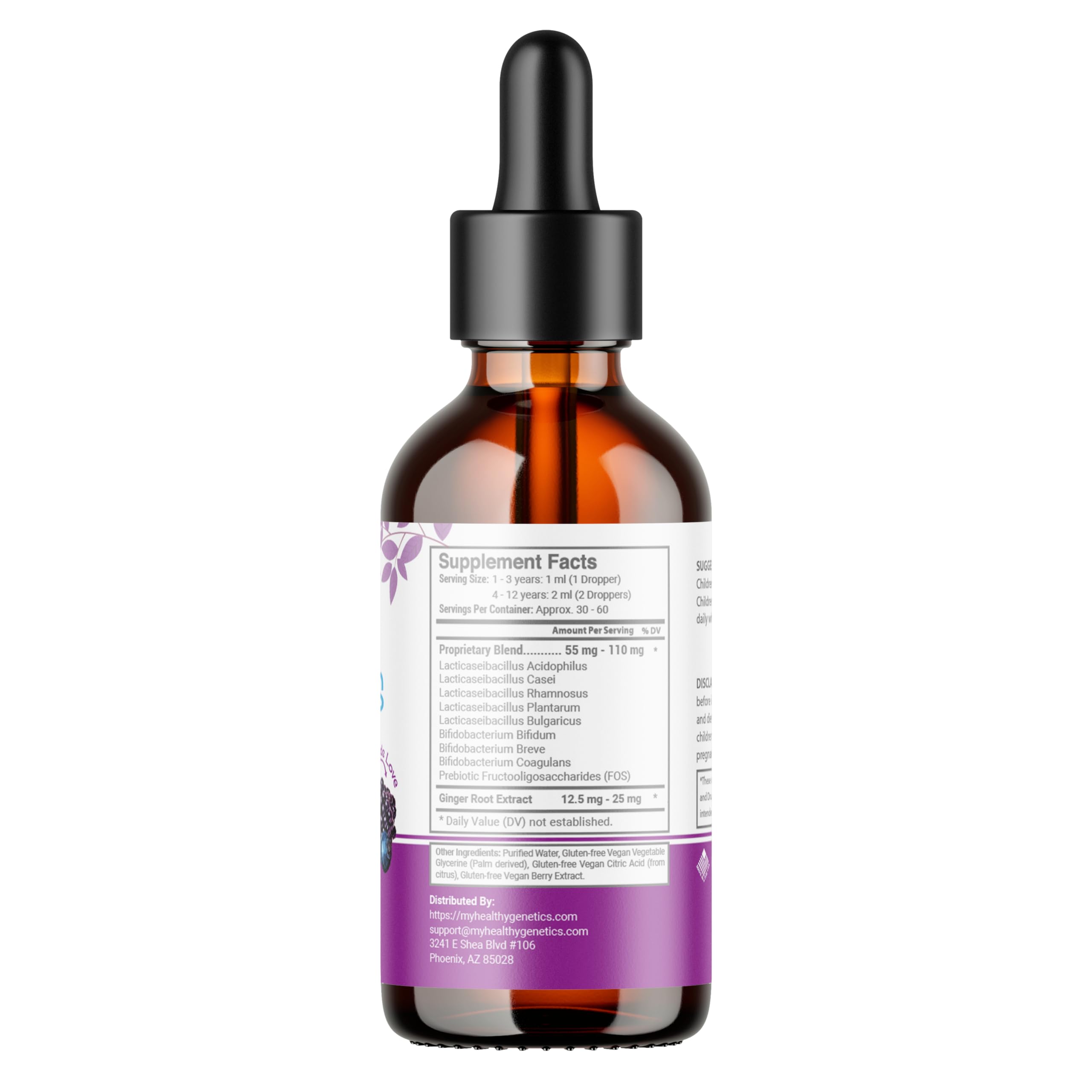 Healthy Genetics Liquid Probiotics do not require refrigeration for travel