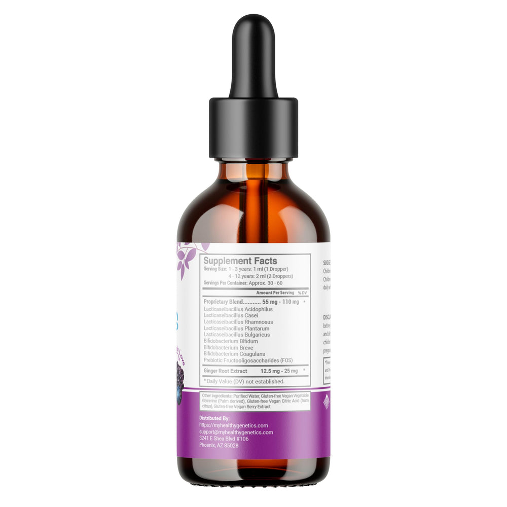 Healthy Genetics Liquid Probiotics do not require refrigeration for travel
